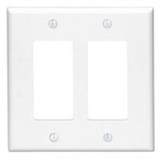 Leviton PJ262-E 2-Gang GFCI Device Midway Size Thermoplastic Nylon Device Mount Black Decora Wallplate