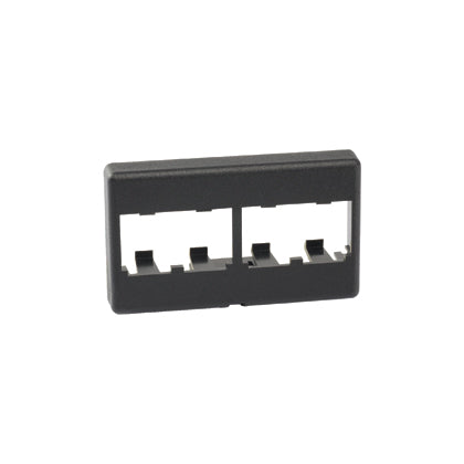 Panduit CFFP4BL Mini-Com PanNet Modular Furniture Faceplate, 1 Gang, 4 Ports