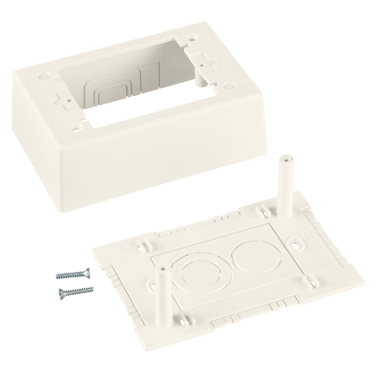 Panduit JBP1WH Surface Raceway Power Rated Junction Box 1-Gang 2-Piece