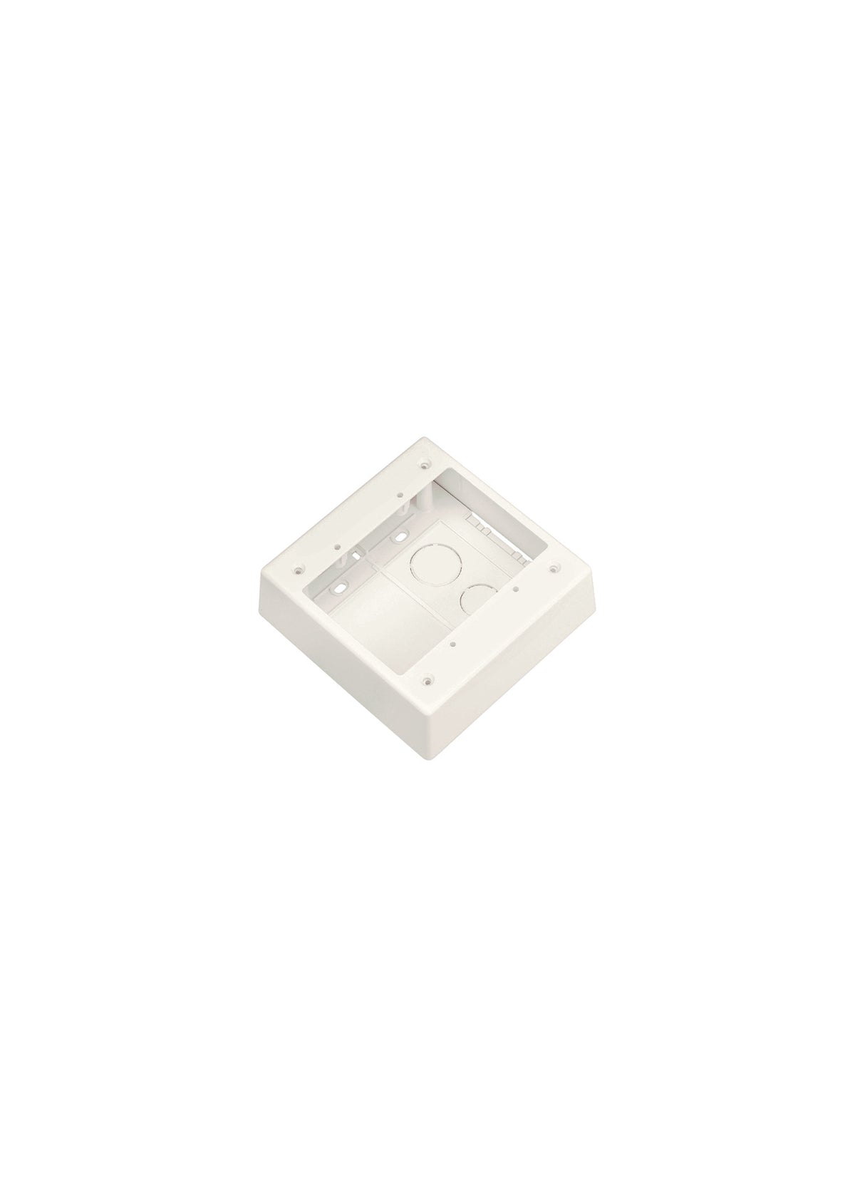 Panduit JBP2WH Surface Raceway, Power Rated Junction Box, 2-gang, 2-piece, White