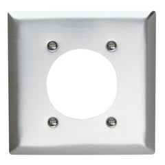 Pass & Seymour SS703 2-Gang Stainless Steel Power Outlet Receptacle Wall Plate