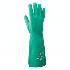 Showa 747-09 Chemical Resistant Unsupported Nitrile Gloves Light Green Pack 12