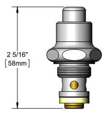 T&S Brass 005312-40 Pedal Valve Bonnet Assembly Lead-Free Chrome Plated Brass