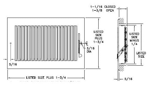 AirMate 140_12X06-W 12 x 6 3-Way Ceiling/Side Wall Register