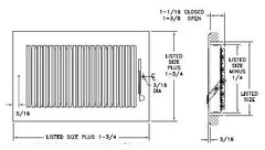 AirMate 140_12X06-W 12 x 6 3-Way Ceiling/Side Wall Register