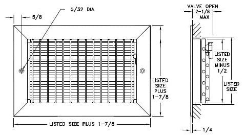 AirMate 220V_12X06-W 12 x 6 Vertical Adjustable Blade Supply Register