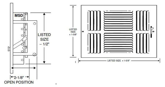 AirMate 190_14X14-W 14 x 14 Ceiling/Side Wall Register