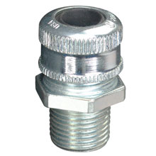 Crouse-Hinds CGB194SA 1/2 Inch Male Threaded Aluminum Straight Non-Armored Cable Gland