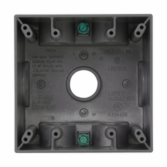 Crouse-Hinds TP7138 Weatherproof Outlet Box 2-5/8 Inches Deep