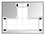 Harco Fittings 112-220 2 x 2 x 2, Gasketed x Gasketed x Gasketed 200 PSI SDR 21