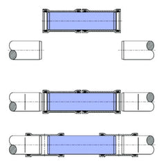 Harco Fittings 109-060 6 x 6 Gasketed x Gasketed 200 PSI SDR 21 Lead-Free PVC 1-Piece Knock-On Repair Coupling without Stop