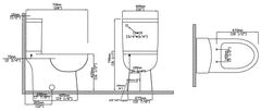 Icera 6325.128-01 Toilet Bowl 1.28 GPF 12 Rough-In