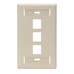 Leviton 42080-3IS Quickport Faceplate 2-3/4 Inch