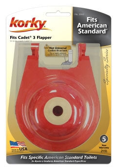 Korky 3040BP Red Rubber Flapper for 2403/2568/2907 American Standard/Cadet 3 Toilet Flush Valve