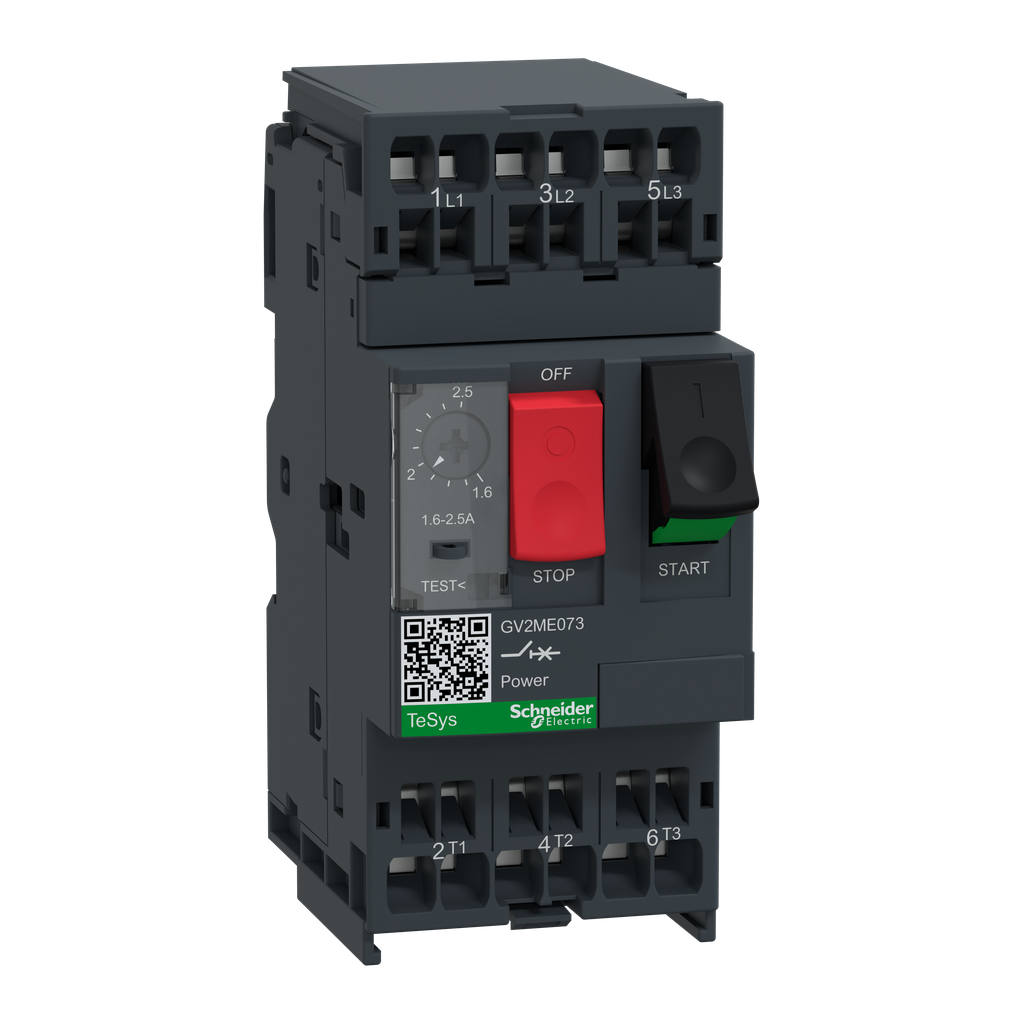 Schneider Electric GV2ME073 Square D 3-Pole 2.5 Amp Manual Starter