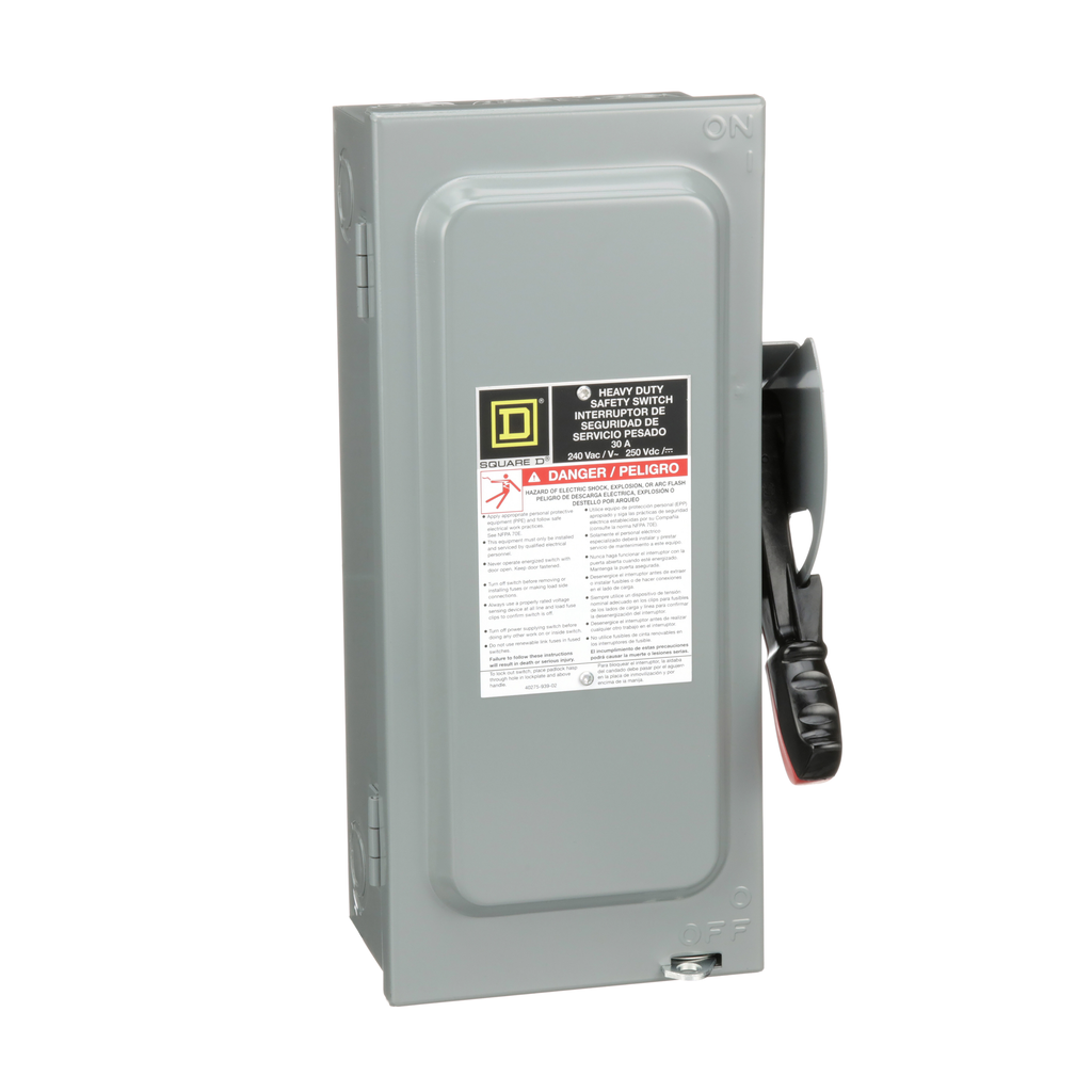 Square D H321N Heavy Duty Safety Switch 240 Volt 30 Amp 3-Pole