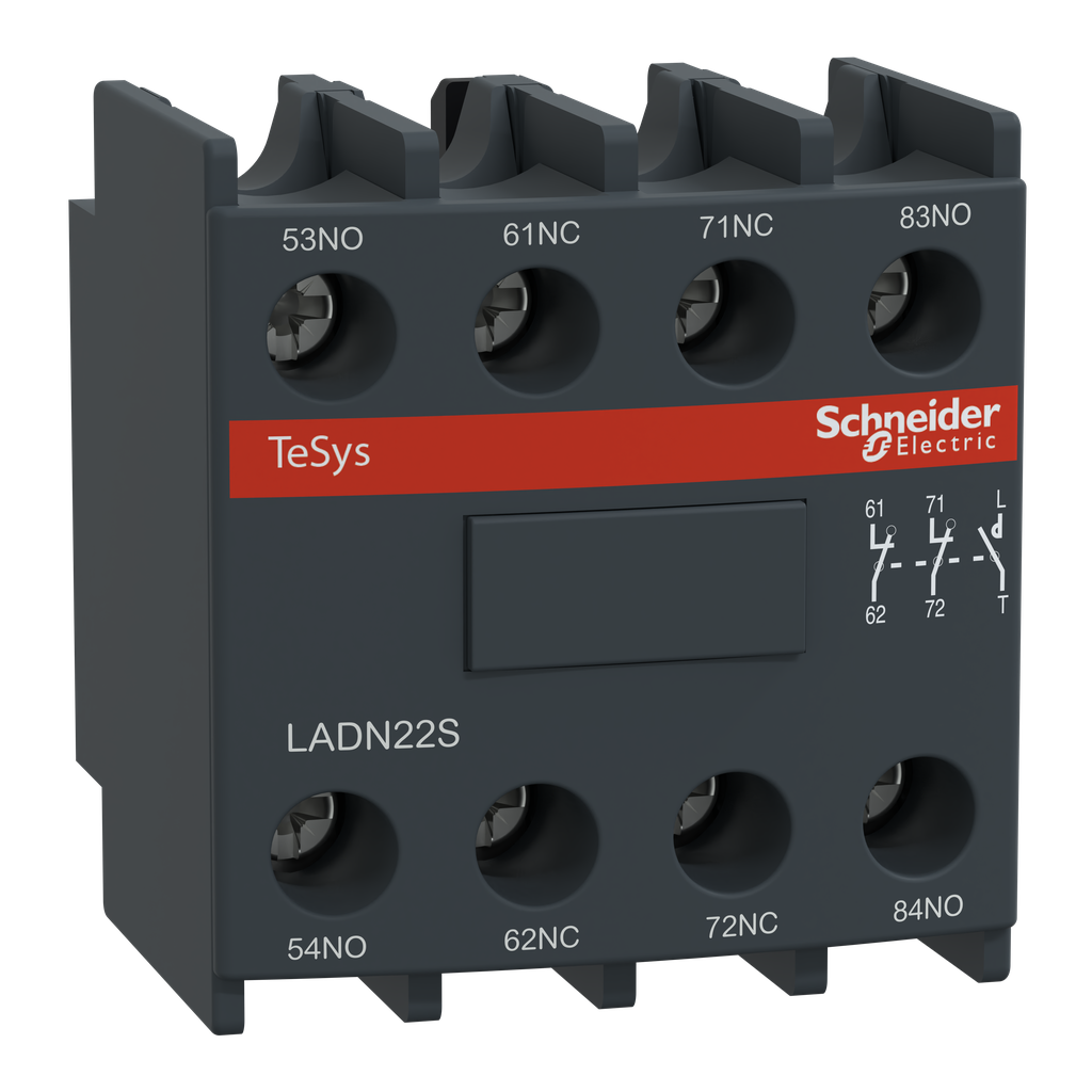 Schneider Electric LADN22S Auxiliary Contact Block 2NO 2NC Front Mounting