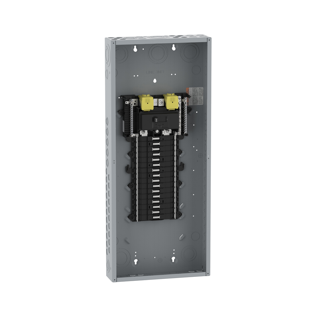 Square D QO132M150P 150A 120/240V 1phase Convertible Main Breaker Load Center, Plug-On Neutral, 32 Spaces / 40 Circuits, NEMA-1