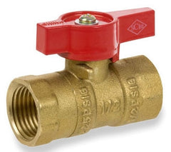 Smith-Cooper International 0190200G 1/2, FPT x FPT, 5 PSI, Forged Brass, Lever/T-Handle, Straight, 2-Piece, Ball Valve