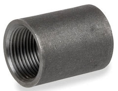 Smith-Cooper International 23MC4012 1-1/4 x 1-1/4 FPT x FPT Black Merchant Steel Straight Coupling