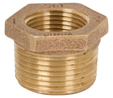 Smith-Cooper International 36HB1006004L 3/4 x 1/2, MPT x FPT Class 125 Lead-Free Cast UNS C89833 Brass Alloy Outside Hex Head Reducing Bushing