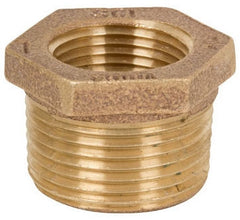 Smith-Cooper International 36HB1012004L 1-1/4 x 1/2 MPT x FPT Class 125 Lead-Free Cast UNS C89833 Brass Alloy Outside Hex Head Reducing Bushing