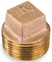 Smith-Cooper International 36SC1004L 1/2 MPT Class 125 Lead-Free Brass Alloy Square Head Cored Plug