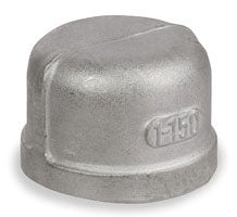 Smith-Cooper International 4381034010 1/4 FPT Class 150 Cast 316 Stainless Steel Heavy Pattern Round Head Cap