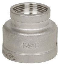 Smith-Cooper International 4381036460 1-1/2 x 1 FPT x FPT Class 150 Cast 316 Stainless Steel Heavy Pattern Reducing Coupling