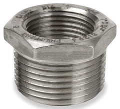 Smith-Cooper International S3114HB010006 1 x 3/4, MPT x FPT, Class 150, Cast 304 Stainless Steel, Sanitary, Outside Hex Head, Heavy Pattern, Reducing, Bushing