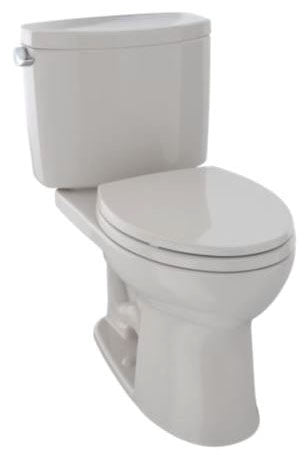 Toto CST454CEFG#12 Drake Ii Two-Piece Elongated 1.28 GPF Universal Height Toilet with CEFIONTECT