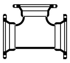 Star Pipe Products MJT0404 Mechanical Joint Tee 350 PSI Cement Lined Ductile Iron