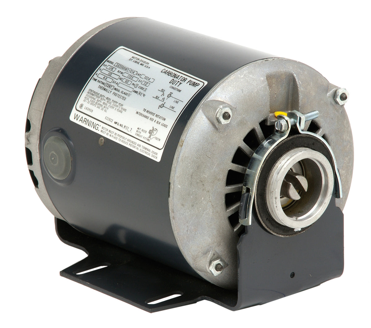 U.S. Motors 7998 General Purpose Single Phase ODP Resilient Base Motor