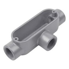 THOMAS & BETTS AT-1 1/2 Threaded Die Cast Aluminum Conduit Body T-style for Rigid/IMC Conduit