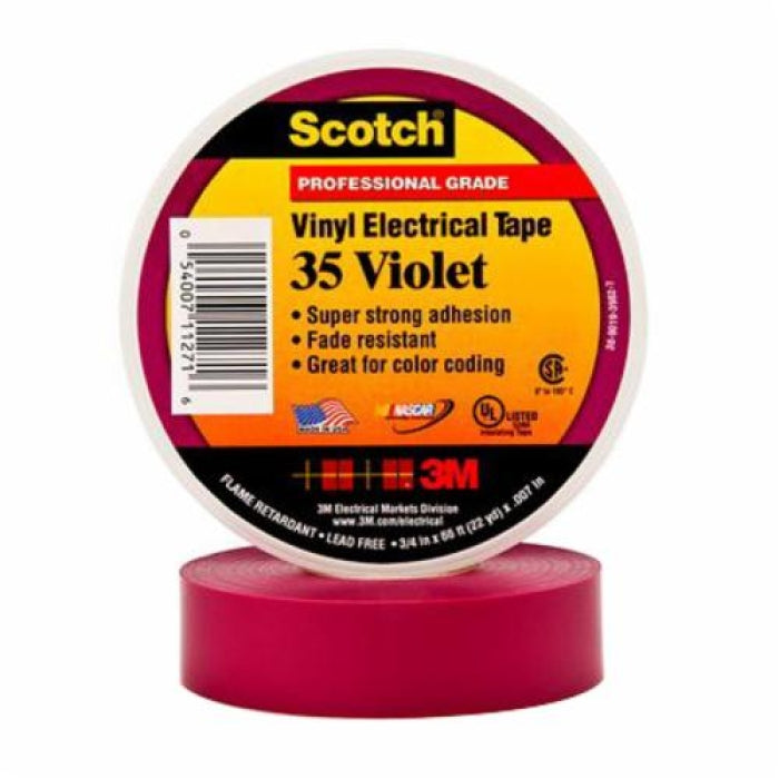 Scotch 35-3/4X66FT-VL Vinyl Electrical Tape 600 VAC 66 ft