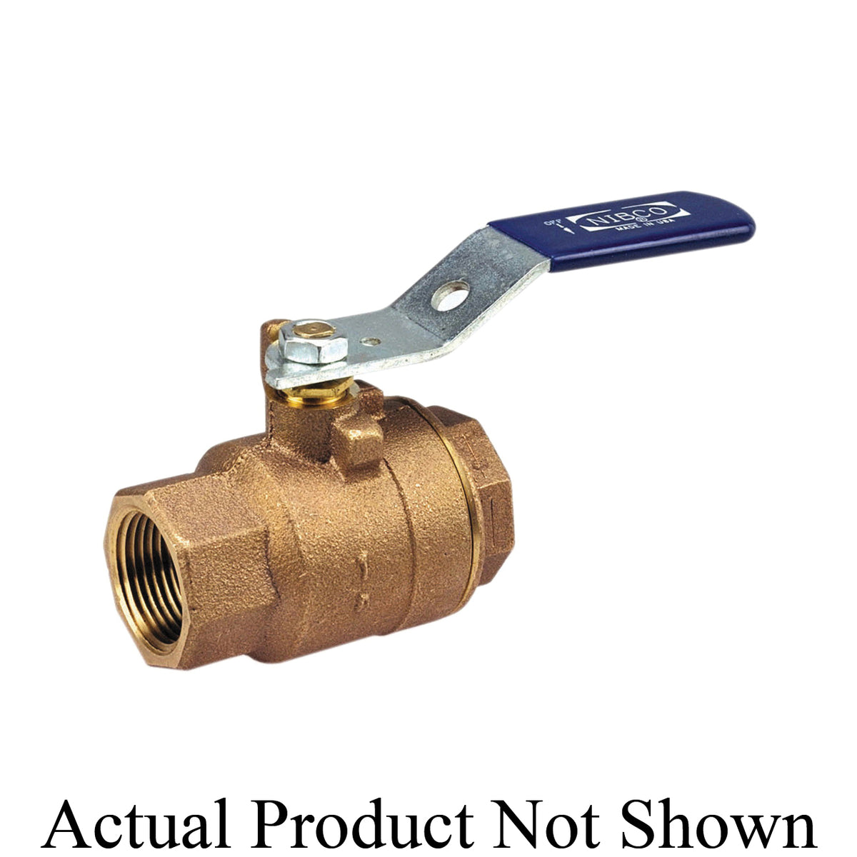 NIBCO NL95006 T-585-70 2-Piece Ball Valve 1/2 in Nominal FNPT Cast Red Bronze Body Full Port