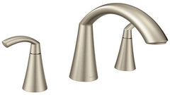 Moen T373BN Glyde Two Handle Roman Tub Faucet in Brushed Nickel