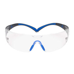 3M 7100150838 400 Series Premium Unisex Protective Eyewear Anti-Scratch/Scotchgard Anti-Fog Clear Lens Frameless Frame Blue/Gray