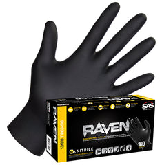 SAS Safety 66519 Raven Extra Strength Disposable Gloves X-Large 100 per box