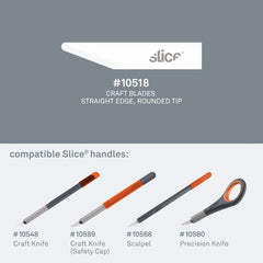 SLICE 10518 Craft Blades Straight Edge Rounded Tip