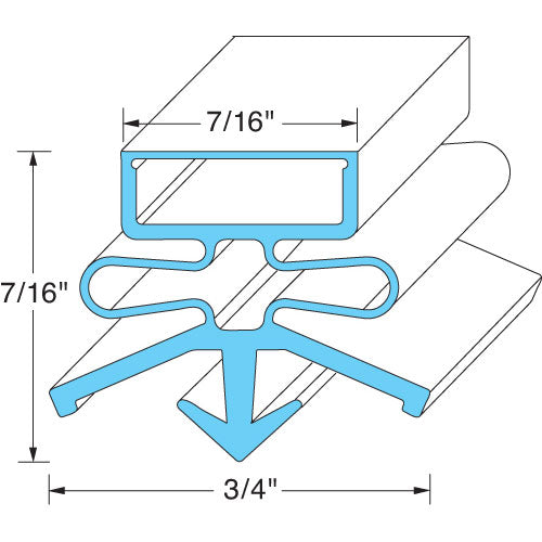 Door Gasket 26 X 27 7/8 E810816 for True  TRUE810816