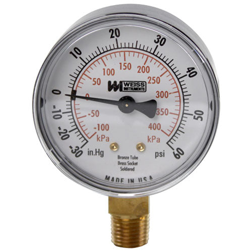 Compound Gauge 30Vac-60Psi 2-1/2 Inch GR1549 for Groen  GR1549