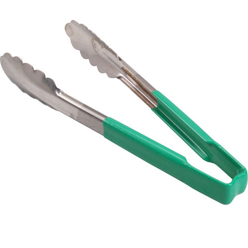 Vollrath/Idea-Medalie 4780970 Tong Green/SS 9.5 In Scallop Grip