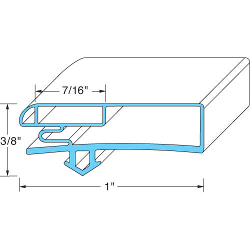 DOOR GASKET 28-3/4 W X 59-1/2 L 2141602004 for Anthony 2-14160-2004