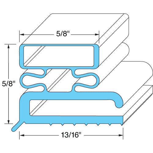 Door Gasket 6 7/8 X 23 3/8 KAI21461 for Kairak