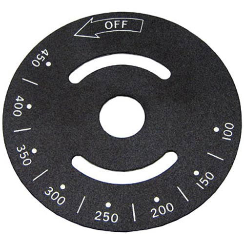 DIAL PLATE 100-450F 3-1/4 DIA ALU BLACK PLATE VUL-810069 for Vulcan Hart  -810069