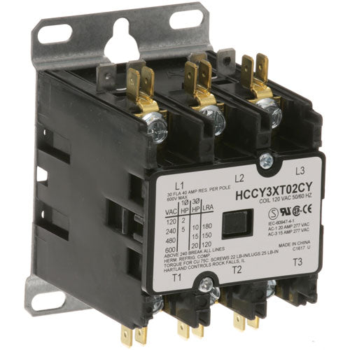 CONTACTOR 3P 30/40A 120V 411497-C3 for Hobart HOB411497-C3