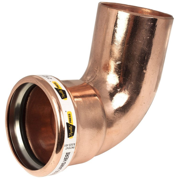 Apollo 10062007 Elbow 807C-2 90 Degree Short-Radius Street Large Diameter 2-1/2 Inch Copper Fitting x Press