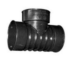 ADS 0626AA 6 in. Snap Corrugated Straight HDPE Tee