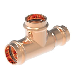 Elkhart 10077751 ApolloPress 811R Copper Small Diameter Reducing Outlet Tee 1-1/2 x 1-1/2 x 1/2 in